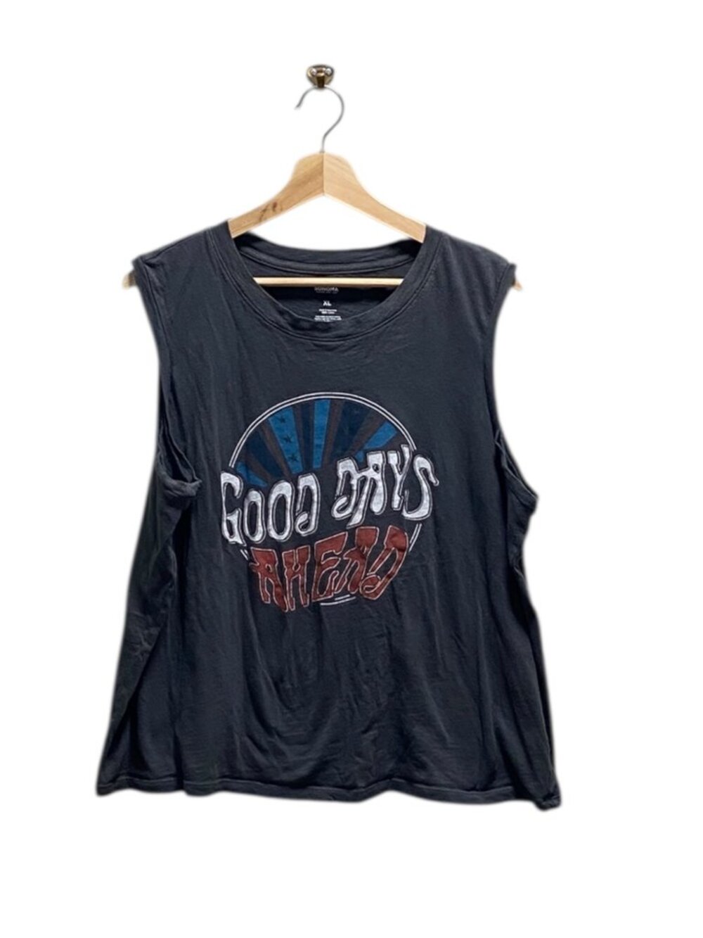 Sonoma Good Days Ahead Tank Top Gray Size XL Festival Hippie Boho Summer Coastal - Picture 2 of 10